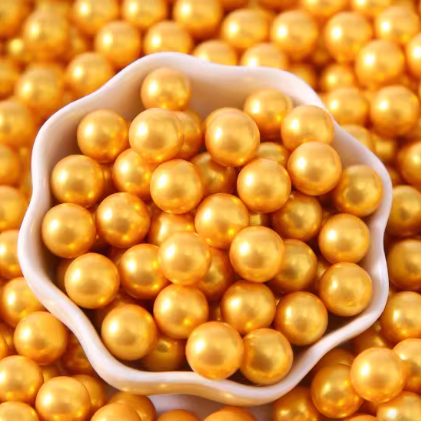 金色糖珠 Sugar Gold Pearl 10mm
