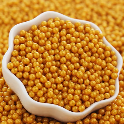 金色糖珠 Sugar Gold Pearl 4mm