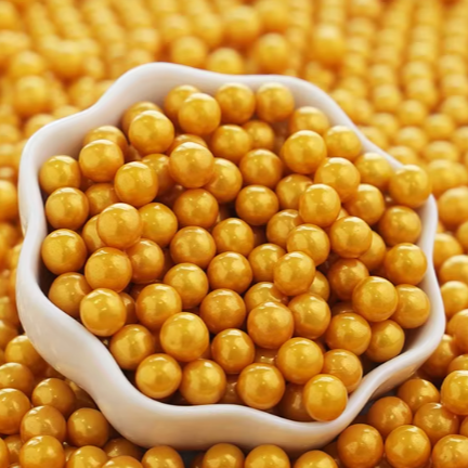 金色糖珠 Sugar Gold Pearl 7mm