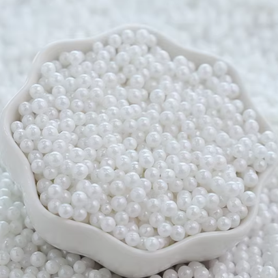 白色糖珠 Sugar White Pearl 4mm