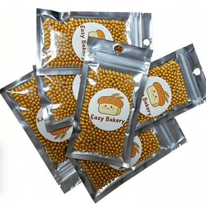 金色糖珠 Sugar Gold Pearl 4mm