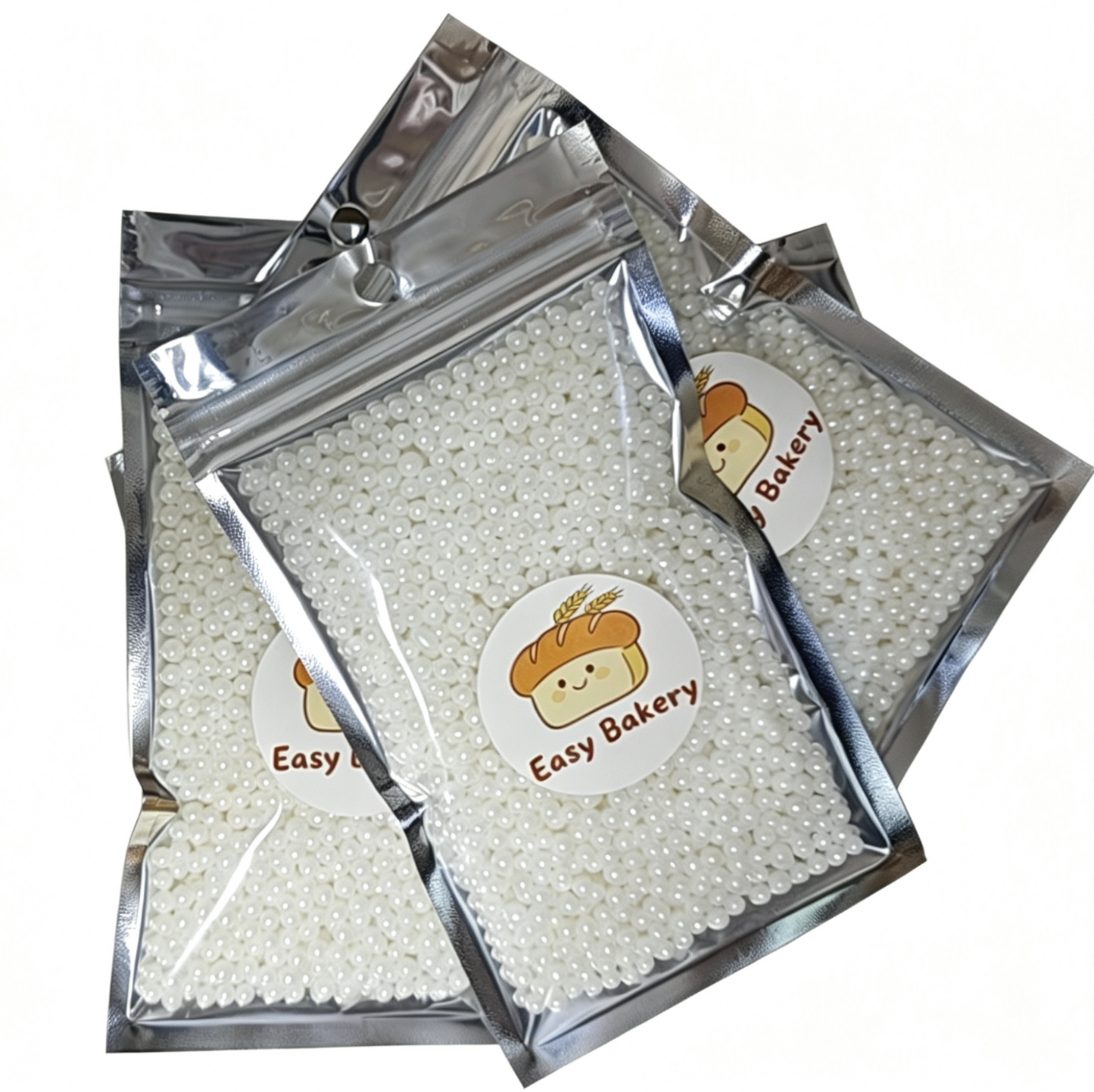 白色糖珠 Sugar White Pearl 4mm