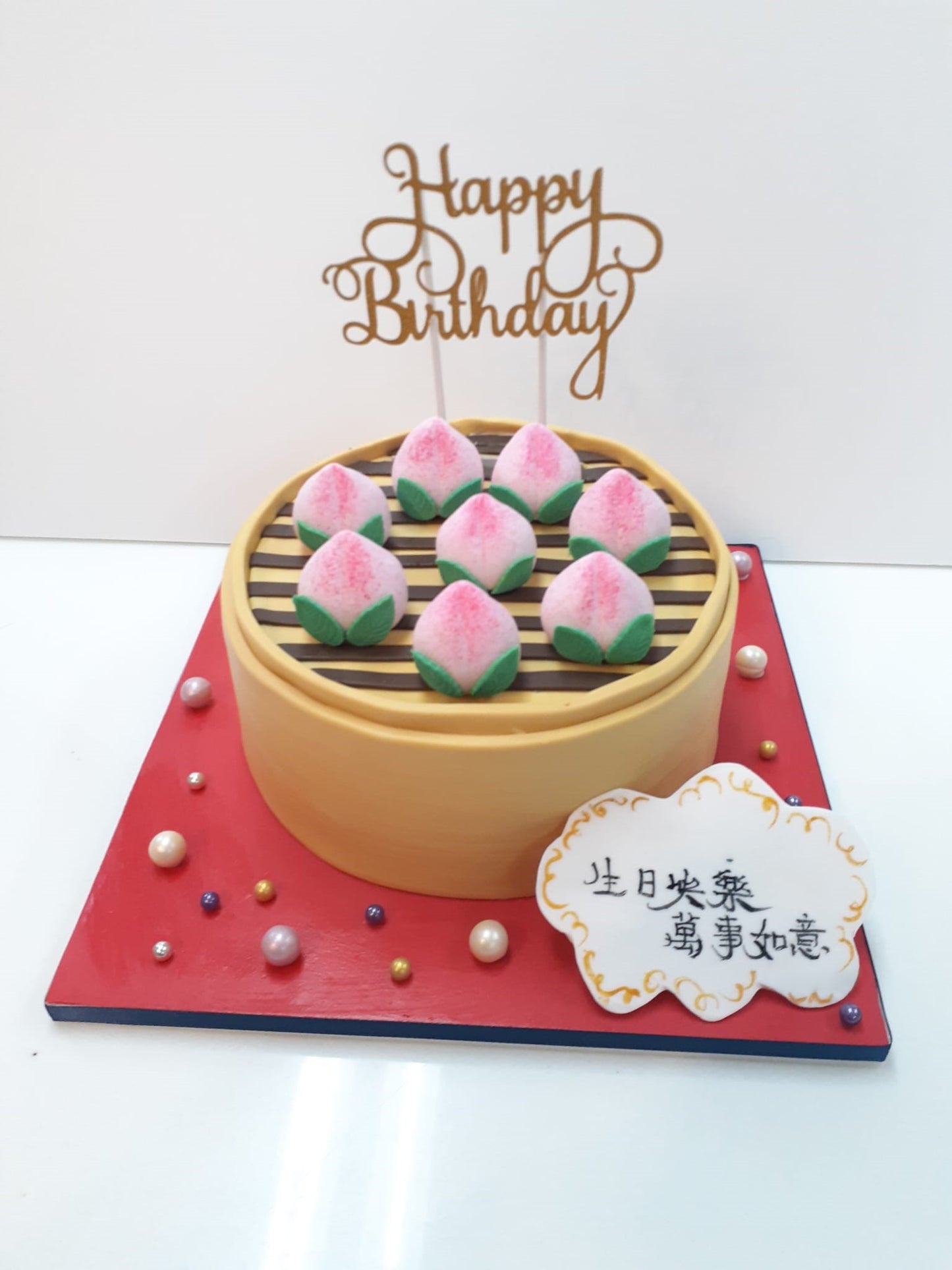 客制化3D蛋糕 - 壽桃